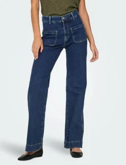 ONLY ONLJUICY HW WIDE POCKET DNM JEANS CRO - Vida byxor|Kvinnor Denimkläder|Jeans