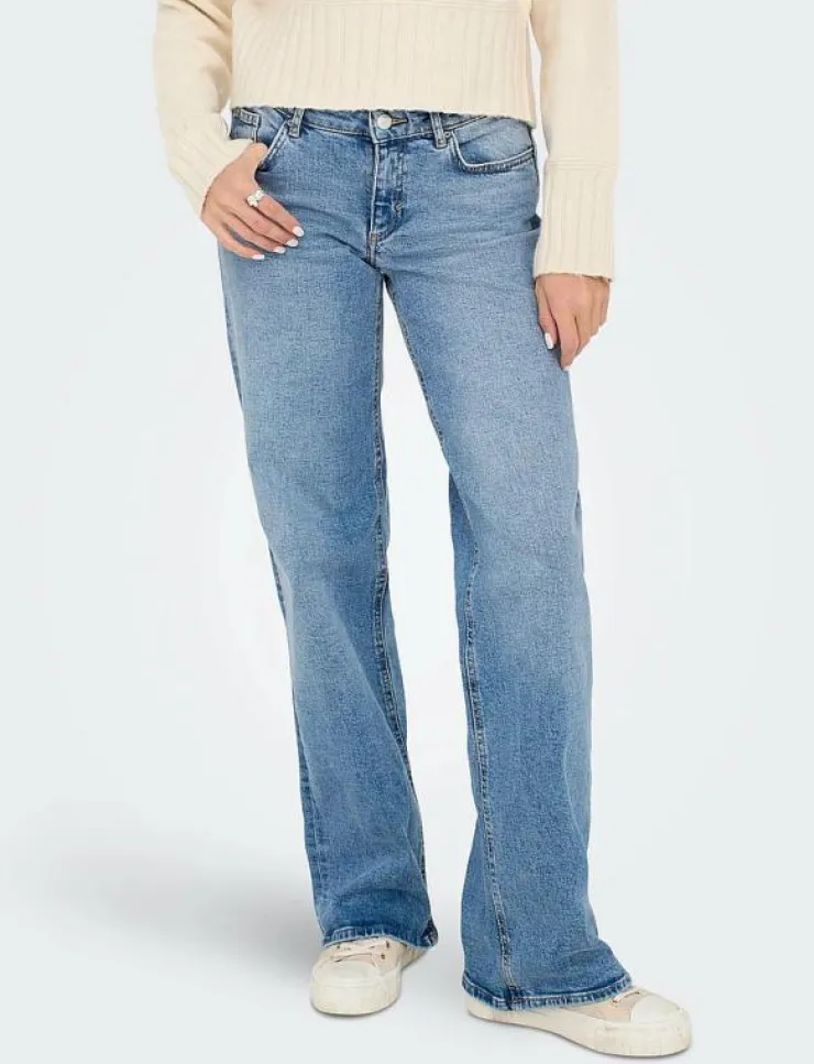 ONLY ONLJUICY LW WIDE LEG DNM REA365 NOOS - Vida byxor|Kvinnor Denimkläder|Jeans