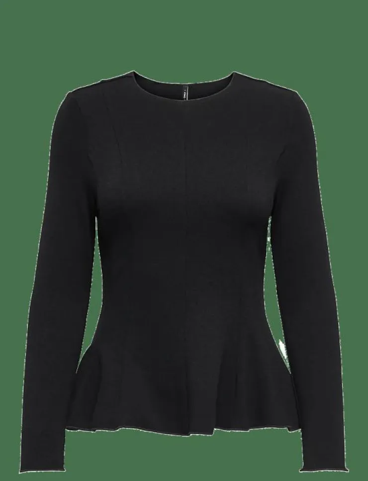 Kvinnor ONLY T-Shirts & Toppar|ONLKENYA L/S PEPLUM TOP JRS - Långärmade toppar