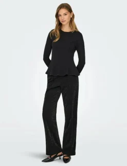Kvinnor ONLY T-Shirts & Toppar|ONLKENYA L/S PEPLUM TOP JRS - Långärmade toppar