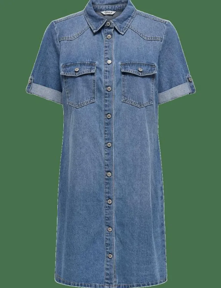 ONLY ONLLISA S/S DNM DRESS GUA NOOS - Korta klänningar|Kvinnor Denimkläder|Klänningar