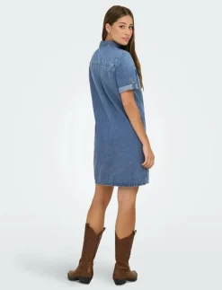 ONLY ONLLISA S/S DNM DRESS GUA NOOS - Korta klänningar|Kvinnor Denimkläder|Klänningar
