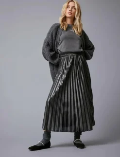 ONLY ONLLYON PLEATED SHINE SKIRT JRS - Midi kjolar|Kvinnor Kjolar