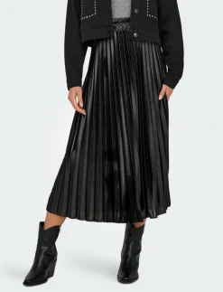 ONLY ONLLYON PLEATED SHINE SKIRT JRS - Midi kjolar|Kvinnor Kjolar