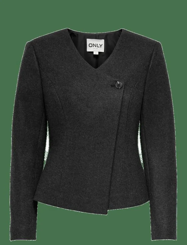 Kvinnor ONLY Kavajer|Jackor & Kappor|ONLMAIKA L/S ASYM FIT JACKET PNT OX - Ulljackor