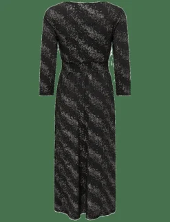 Kvinnor ONLY Klänningar|ONLNEW PELLA L/S FOIL WRAP DRESS JRS - Midiklänningar