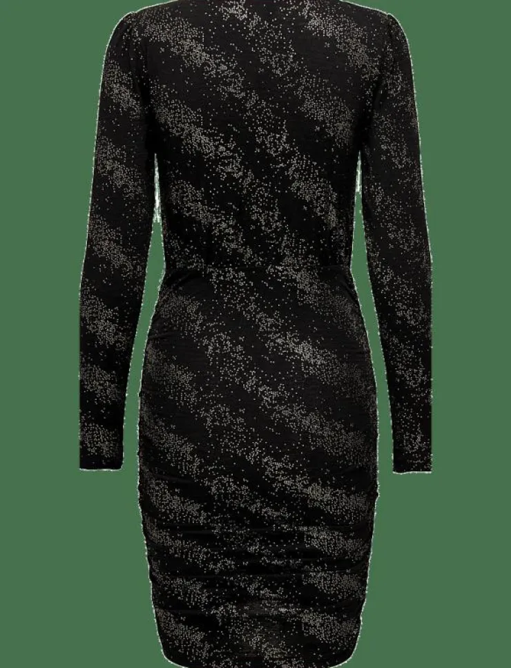 Kvinnor ONLY Klänningar|ONLNEW PELLA L/S WRAP FOIL DRESS JRS - Korta klänningar