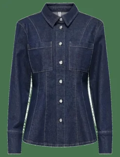 ONLY ONLROSIE L/S FITTED DNM JACKET GUA - Jeansjackor|Kvinnor Overshirts