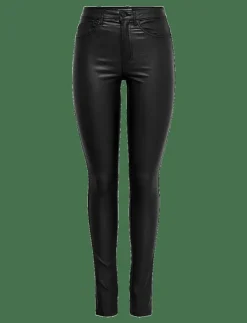 Kvinnor ONLY Byxor|ONLROYAL LIFE HW SK ROCK COATED PIM NOOS - Skinnbyxor