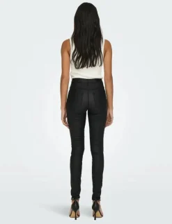 Kvinnor ONLY Byxor|ONLROYAL LIFE HW SK ROCK COATED PIM NOOS - Skinnbyxor