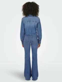 ONLY -ONLSEVIGNY LECEY LS KNOT DNM SHIRT AKM - Långärmade|Kvinnor Blusar & Skjortor