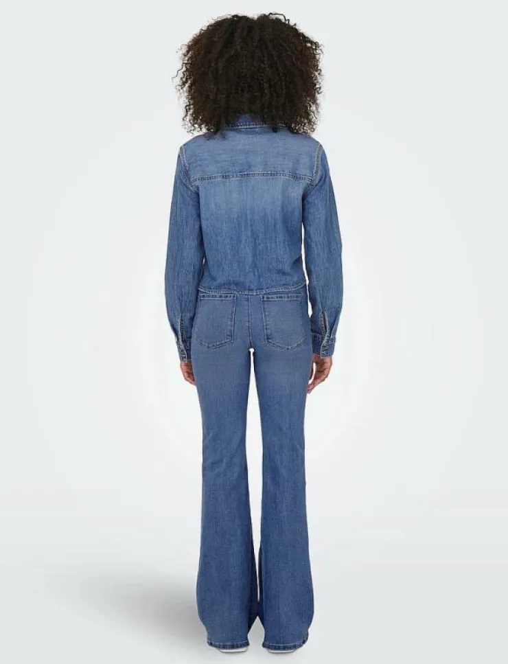 ONLY -ONLSEVIGNY LECEY LS KNOT DNM SHIRT AKM - Långärmade|Kvinnor Blusar & Skjortor