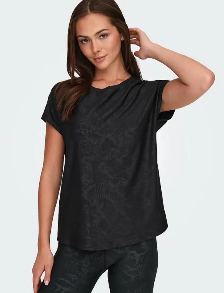 Kvinnor Only Play Toppar & T-Shirts|ONPAUB-SNAKE LIFE ON SS BAT LOOSE TEE - T-Shirts