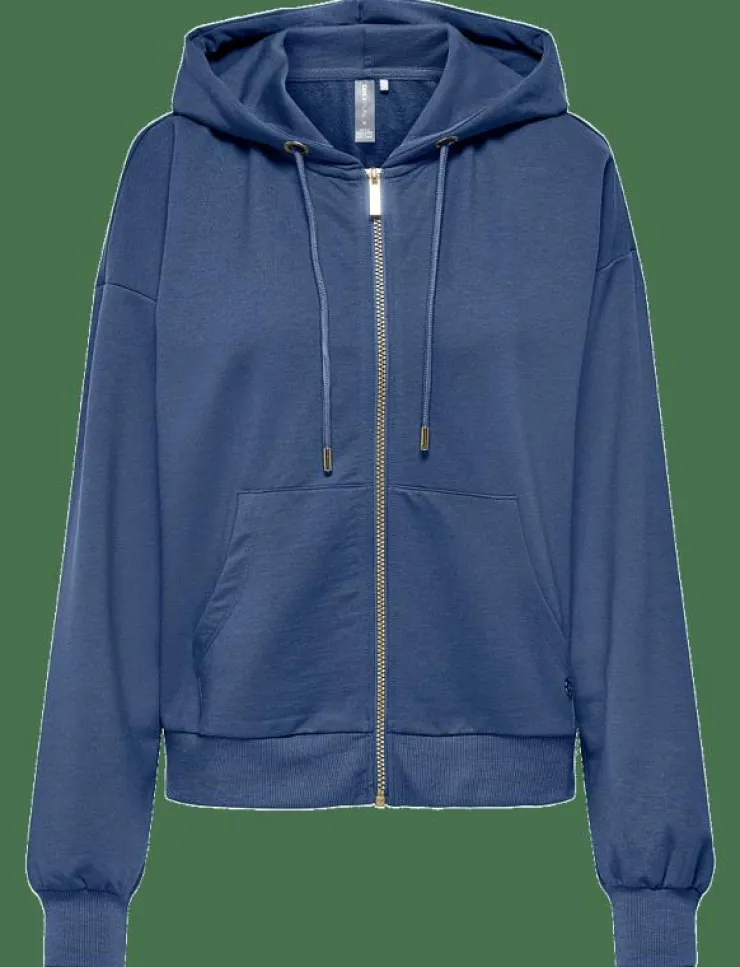 Kvinnor Only Play Sweatshirts|ONPFEY HOOD FZ LS REG BRUSH SWT - Huvtröjor