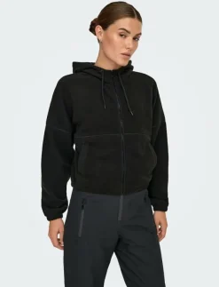 Only Play ONPFLEE HOOD FZ LS SHORT FLEECE TOP - Huvtröjor|Kvinnor Sweatshirts|Sweatshirts