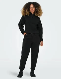 Kvinnor Only Play Byxor|Mjukisbyxor|ONPFLEE HW REG FLEECE SWT CUFF PNT - Sweatpants