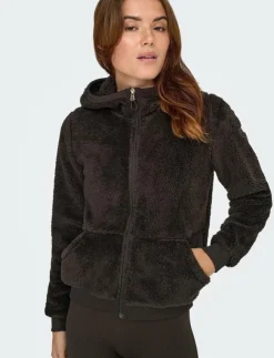 Only Play ONPFLUFFY HOOD FZ LS JCK - Huvtröjor|Kvinnor Sweatshirts