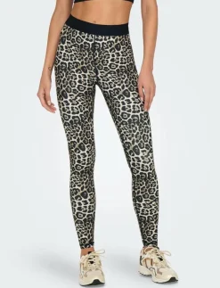 Kvinnor Only Play Tights|Leggings & Tights|ONPGIL-2-LEO HW AOP TRAIN TIGHTS - Träningstights