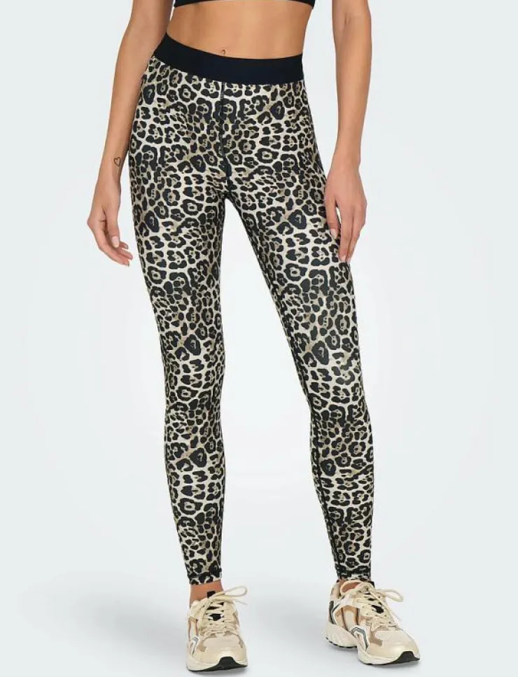 Kvinnor Only Play Tights|Leggings & Tights|ONPGIL-2-LEO HW AOP TRAIN TIGHTS - Träningstights