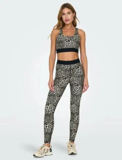 Kvinnor Only Play Tights|Leggings & Tights|ONPGIL-2-LEO HW AOP TRAIN TIGHTS - Träningstights