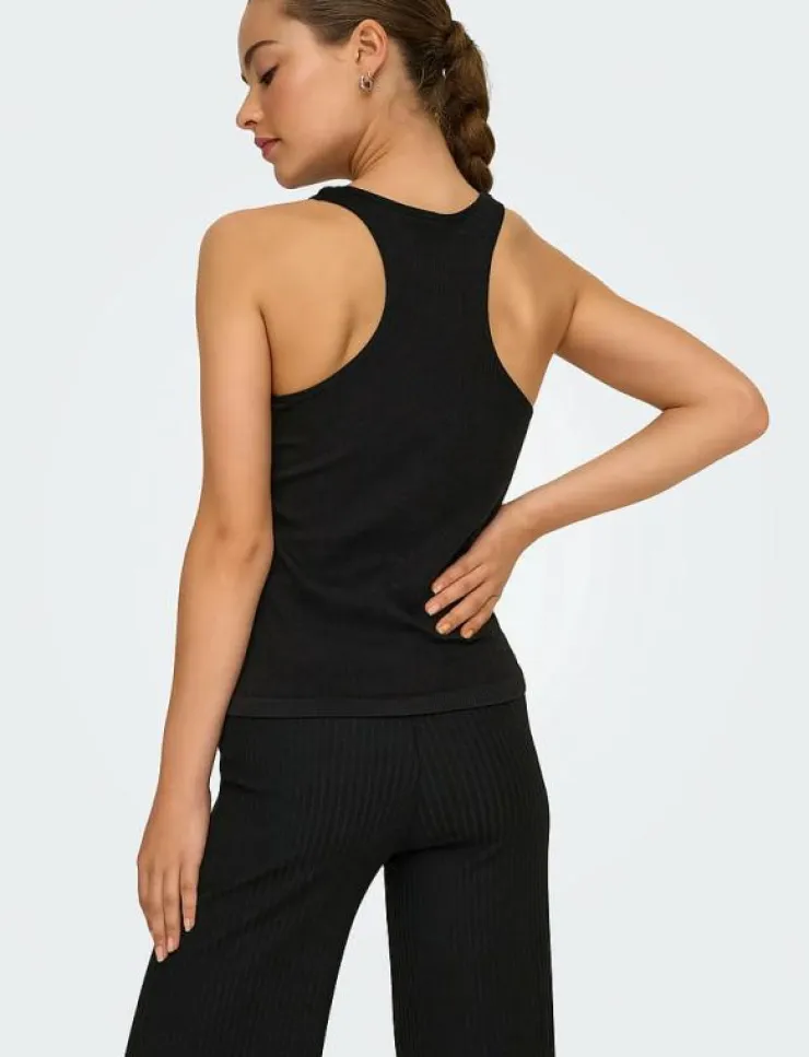 Kvinnor Only Play Toppar & T-Shirts|ONPJAIA LIFE ON RACERBACK SEAM TOP - Linnen