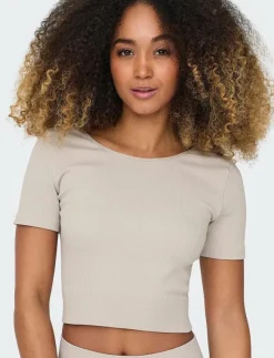 Only Play ONPJAIA LIFE SS 2-WAY CROP SEAM TOP NOOS - Crop tops|Kvinnor Toppar & T-Shirts