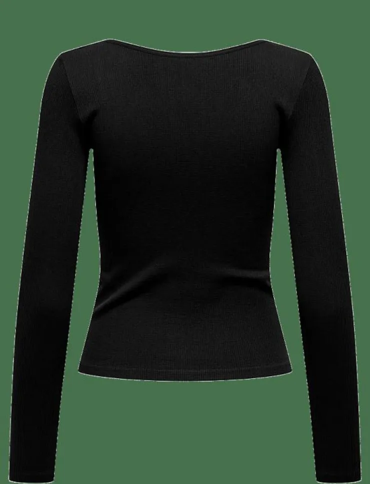 Kvinnor Only Play Toppar & T-Shirts|ONPJAIA LIFE VN LS 2-WAY SHORT SEAM TOP - Långärmade tröjor