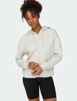 Only Play ONPLOUNGE LIFE HOOD FZ LS SWT NOOS - Huvtröjor|Kvinnor Sweatshirts