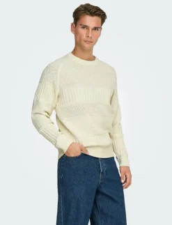 ONLY & SONS Stickat|ONSALKAN REG CREW KNIT - Rundhalsad