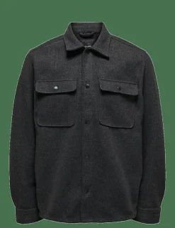ONLY & SONS ONSASH OVR WOOLEN LOOK PKT LS SHIRT NOOS - Ulljackor| Overshirts|Jackor & Rockar