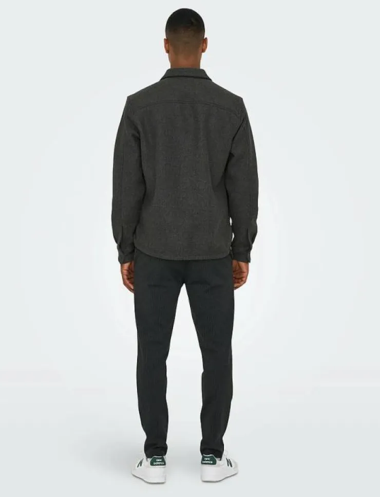 ONLY & SONS ONSASH OVR WOOLEN LOOK PKT LS SHIRT NOOS - Ulljackor| Overshirts|Jackor & Rockar