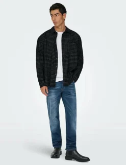 ONLY & SONS ONSBARNEY RLX CHECK LS SHIRT CF - Rutiga skjortor| Skjortor|T-Shirts