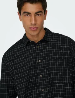 ONLY & SONS ONSBARNEY RLX CHECK LS SHIRT CF - Rutiga skjortor| Skjortor|T-Shirts