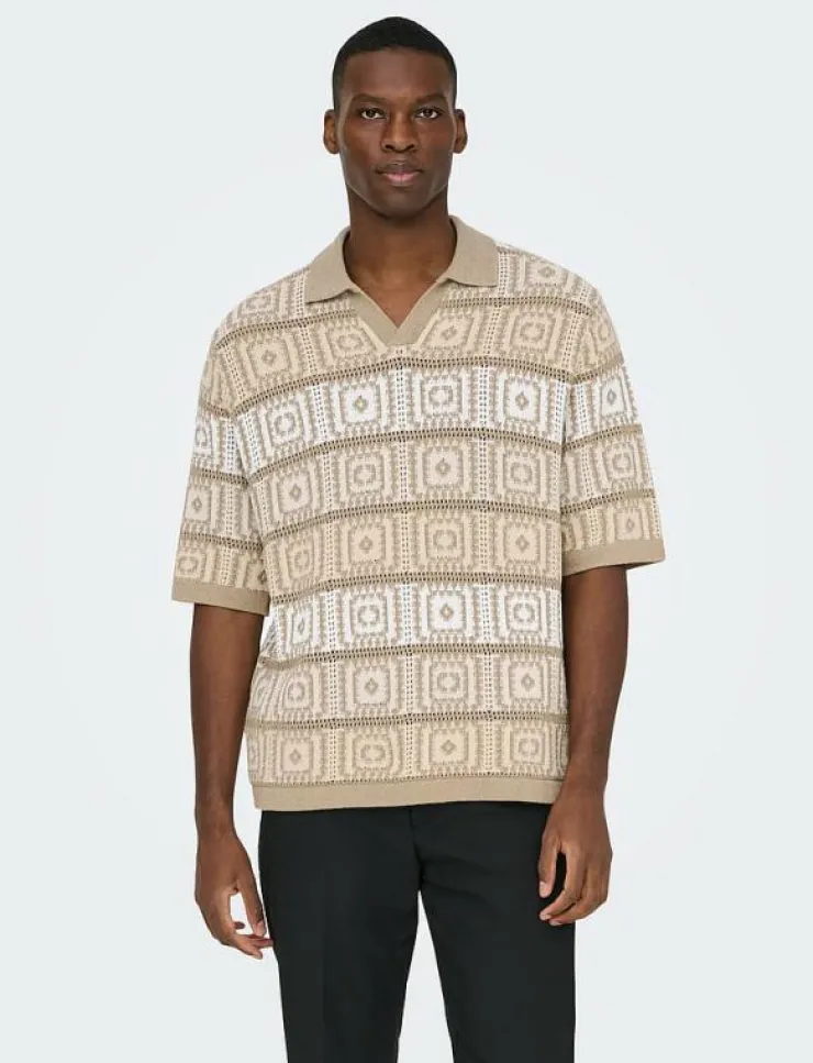ONLY & SONS Pikéer|ONSBART LIFE RLX 5 SS RESORT KNIT - Kortärmade pikéer
