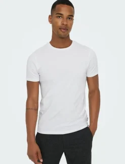 ONLY & SONS ONSBASIC SLIM O-NECK 2-PACK NOOS - Kortärmad t-shirt| T-Shirts