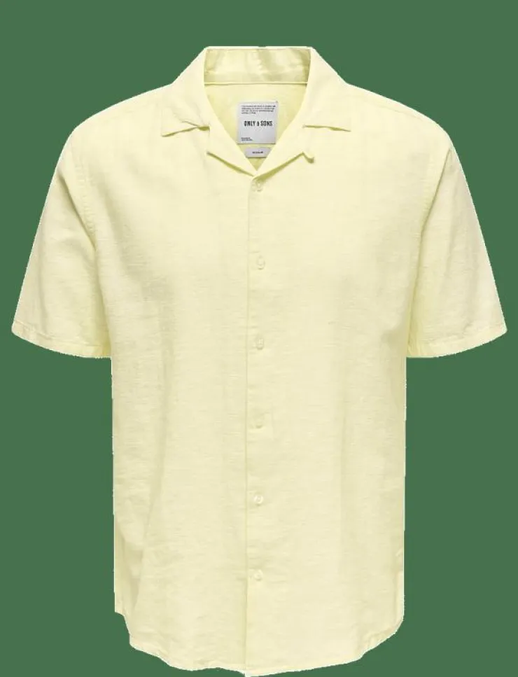 ONLY & SONS Skjortor|ONSCAIDEN SS SOLID RESORT LINEN NOOS - Linneskjortor