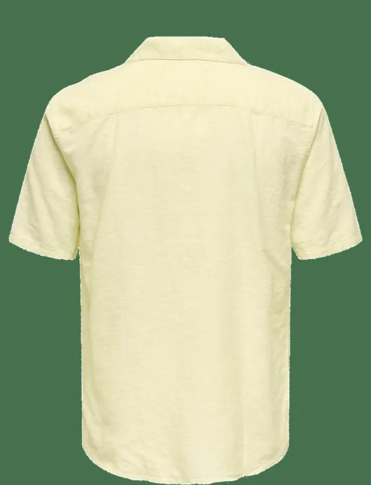 ONLY & SONS Skjortor|ONSCAIDEN SS SOLID RESORT LINEN NOOS - Linneskjortor