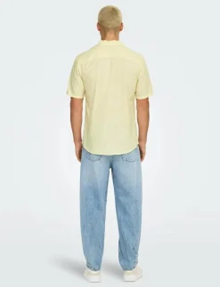 ONLY & SONS Skjortor|ONSCAIDEN SS SOLID RESORT LINEN NOOS - Linneskjortor