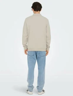 ONLY & SONS Pikéer|Sweatshirts & Huvtröjor|ONSCERES 1/4 ZIP SWEAT POLO - Långärmade pikéer