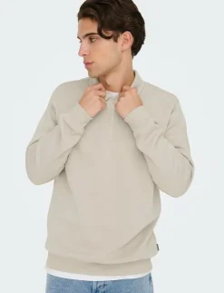 ONLY & SONS Pikéer|Sweatshirts & Huvtröjor|ONSCERES 1/4 ZIP SWEAT POLO - Långärmade pikéer