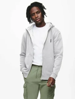 ONLY & SONS ONSCERES ZIP THR. HOODIE SWEAT NOOS - Hoodies| Kläder|Sweatshirts & Huvtröjor