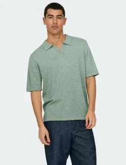 ONLY & SONS Pikéer|ONSGEORGE REG 12 LINEN SS POLO KNIT - Kortärmade pikéer