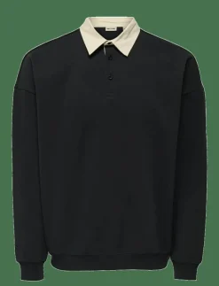 ONLY & SONS Pikéer|ONSJEFFREY VTG LS RUGBY SOLID POLO - Långärmade pikéer