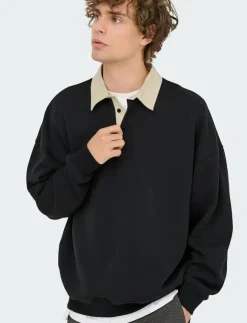 ONLY & SONS Pikéer|ONSJEFFREY VTG LS RUGBY SOLID POLO - Långärmade pikéer