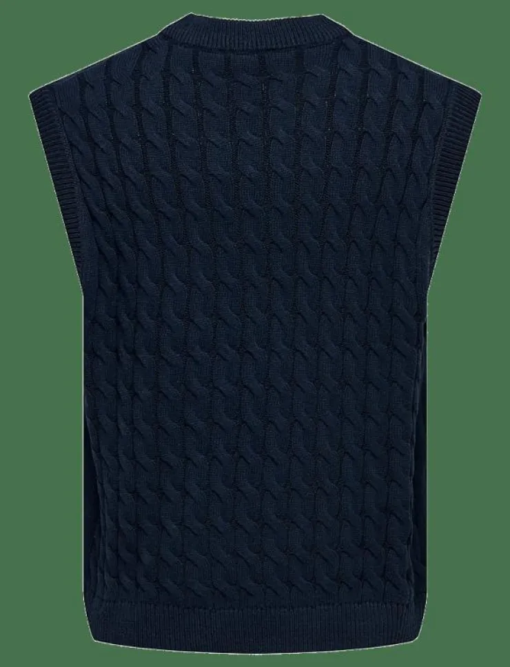 ONLY & SONS Stickat|ONSKICKER LIFE RLX 3 CABLE VEST KNIT - Stickade västar