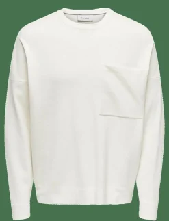 ONLY & SONS Kläder|Stickat|ONSLAMAI OVZ 12 LS POCKET CREW KNIT - Rundhalsad