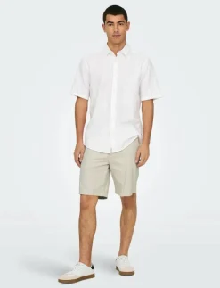 ONLY & SONS ONSMARK 0011 COTTON LINEN SHORTS NOOS - Linneshorts| Shorts