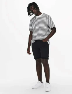 ONLY & SONS ONSPLY BLK JOG 8581 PIM DNM SHORTS NOOS - Jeansshorts| Shorts