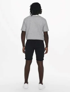 ONLY & SONS ONSPLY BLK JOG 8581 PIM DNM SHORTS NOOS - Jeansshorts| Shorts