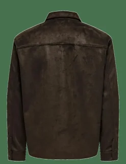 ONLY & SONS Overshirts|ONSRAVI FAKE SUEDE SHACKET OTW - Skinnjackor